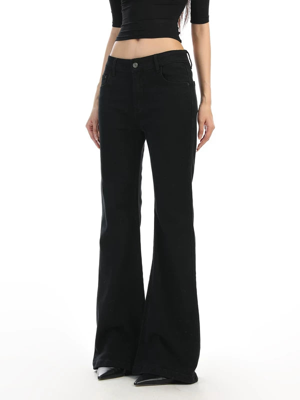 Low-Rise Flared Jeans Pants for Women 2