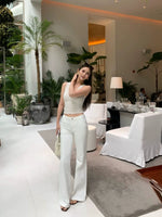 Low-Rise Stretch Slim Flared Pants 3