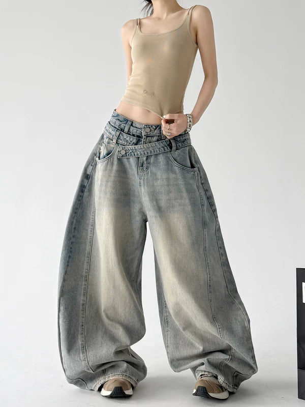 Low Rise Ultra Wide Leg Denim Pants 4