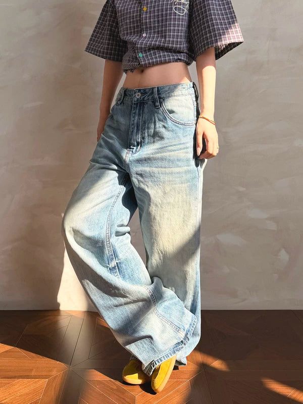 Low Rise Wide Leg Jeans Pants 3
