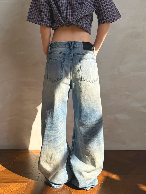 Low Rise Wide Leg Jeans Pants 5