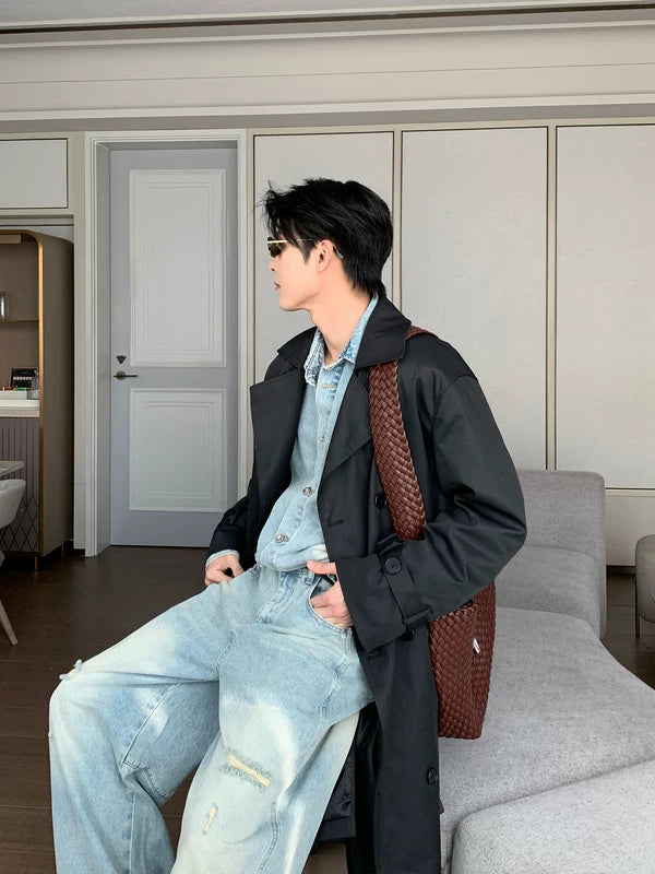 Men’s Double-Breasted Cotton Trench Coat 2