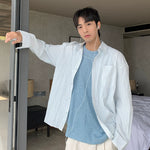 6208023242859,6208023242860,6208023242861,6208023242862, Men’s Long-Sleeve Pleated Casual Shirt