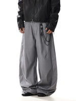 Men’s Wide-Leg Pleated Suit Pants 4