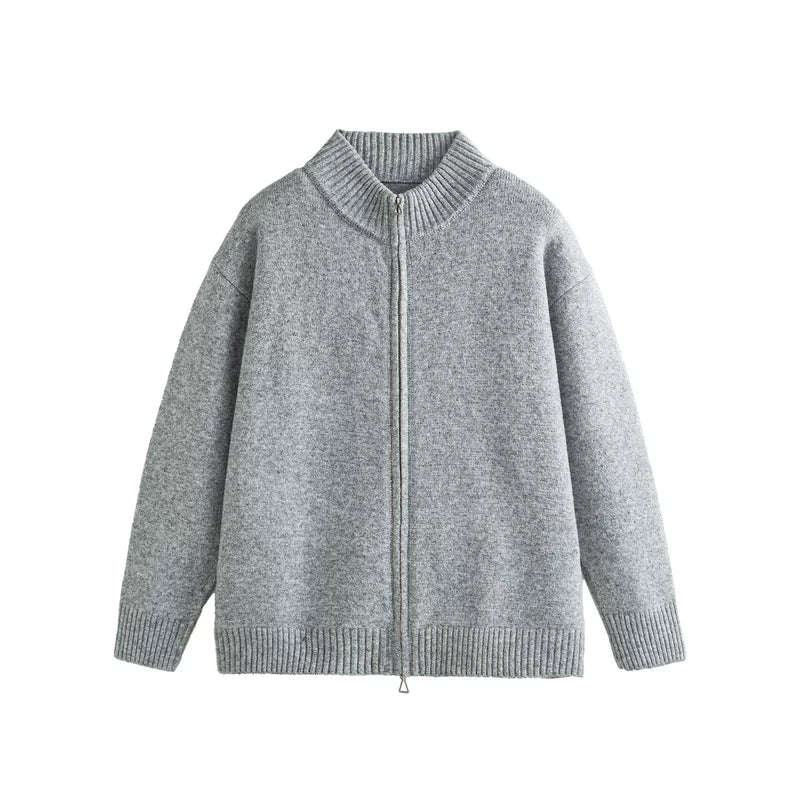 6190979386577,6190979386578,6190979386579,6190979386580,6190979386581, Men’s Wool Knit Double Zipper Cardigan