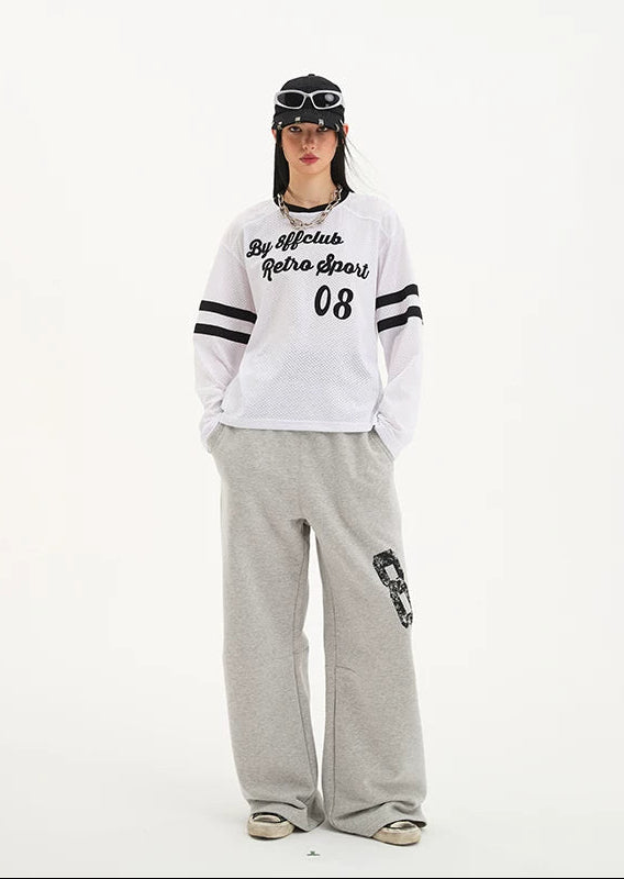Mesh Long-Sleeve Retro Sport T-Shirt 3