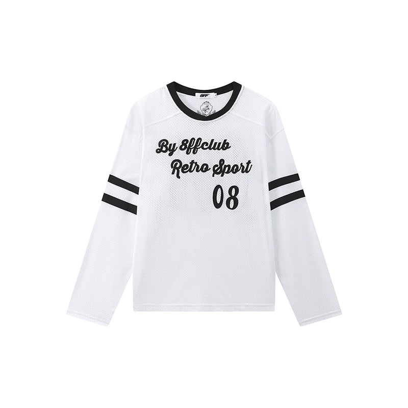 1627207:25692026612,6175064622820,1627207:25692026612,6175064622822,1627207:25692026612,6175064622821,1627207:25692026612,6175064622823,6175064622820,6175064622822,6175064622821,6175064622823, Mesh Long-Sleeve Retro Sport T-Shirt