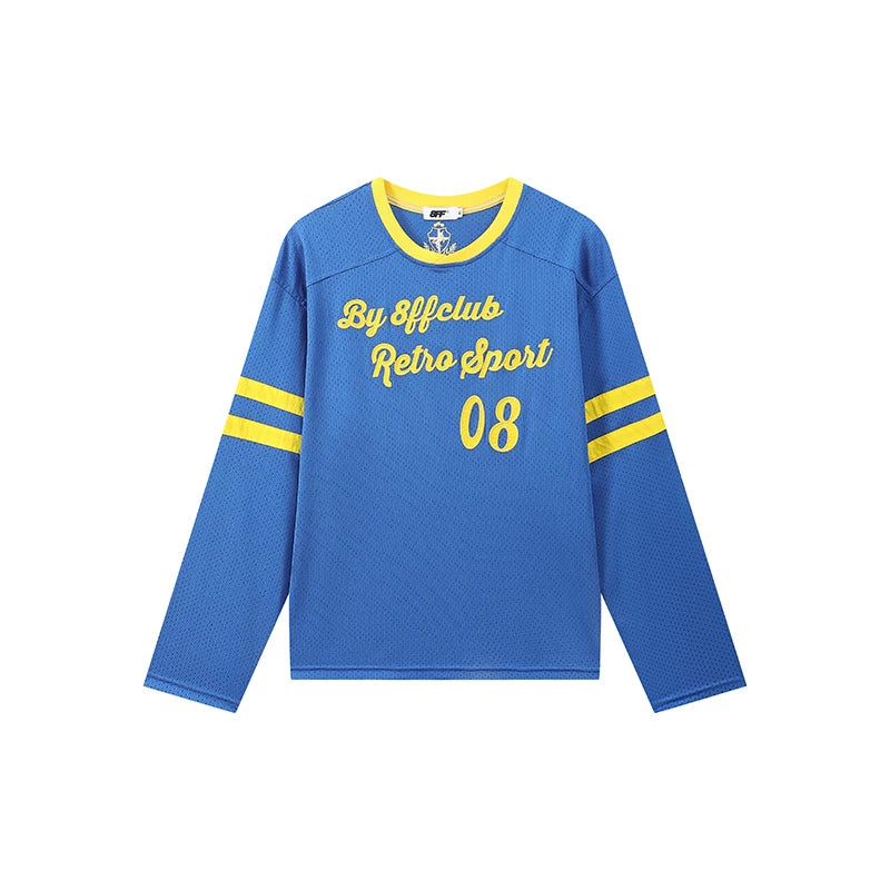 1627207:380590724,6175064622824,1627207:380590724,6175064622826,1627207:380590724,6175064622825,1627207:380590724,6175064622827,6175064622824,6175064622826,6175064622825,6175064622827, Mesh Long-Sleeve Retro Sport T-Shirt