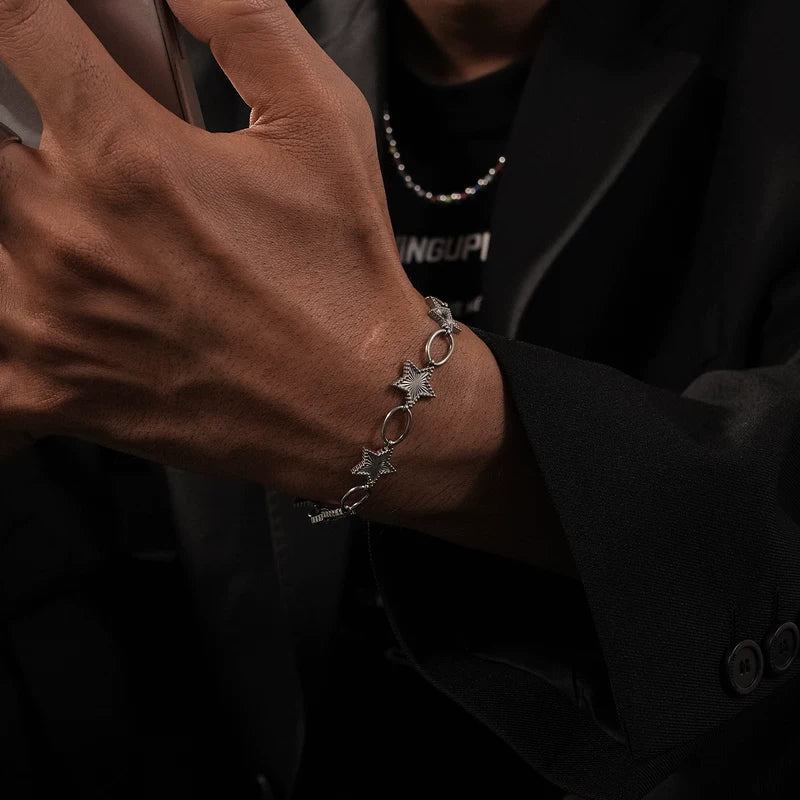 Metal Star Link Chain Bracelet 4