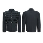 6200253567572,6200253567573,6200253567574,6200253567575, Military-Inspired Short Jacket with Metal Buttons