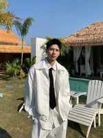 Minimalist Casual Collared Jacket and Pants Set 5