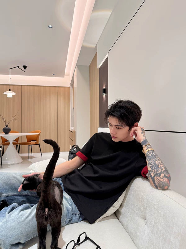 Minimalist Crewneck Rolled Sleeve T-Shirt 2