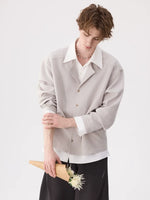 Minimalist Faux Two-Piece Knit Shirt 5