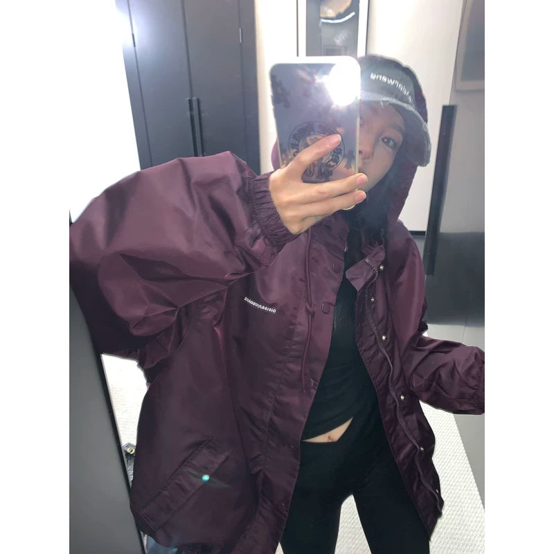 Minimalist Hooded Oversized Jacket for Women 4