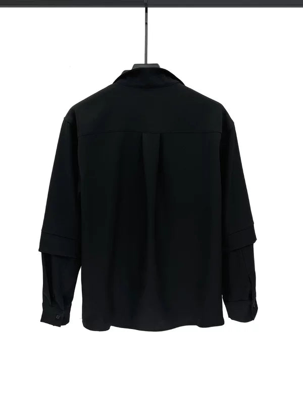 Minimalist Long-Sleeve Button-Down Casual Shirt 2