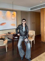 Minimalist Stand-Collar Faux Leather Bomber Jacket 4