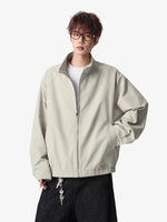 Minimalist Stand Collar Zip Workwear Jacket 3