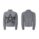 1627207:28334,6012035465427,1627207:28334,6012035465426,1627207:28334,6012035465429,1627207:28334,6012035465428,6012035465427,6012035465426,6012035465429,6012035465428, Mohair Zip Cardigan Sweater with Star