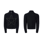 1627207:28341,6012035465434,1627207:28341,6012035465436,1627207:28341,6012035465435,1627207:28341,6012035465437,6012035465434,6012035465436,6012035465435,6012035465437, Mohair Zip Cardigan Sweater with Star