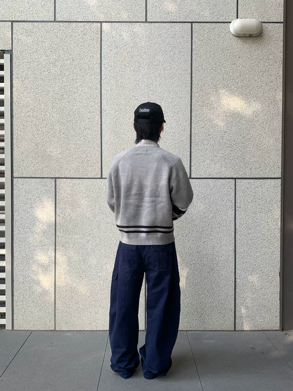 Number 27 V-Neck Knit Pullover Sweater 3