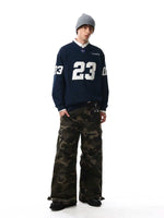 Number Print Long Sleeve Pullover Sweatshirt 3