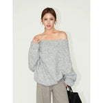 Off-Shoulder Fuzzy Pullover Sweater 5