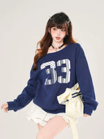 1627207:28340,5932593500740,1627207:28340,5932593500739,1627207:28340,5932593500738,5932593500740,5932593500739,5932593500738, Off-Shoulder Graphic Loose Fit Sweatshirt