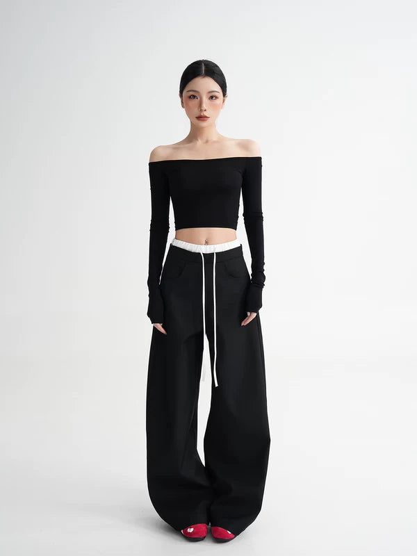 Off-Shoulder Long Sleeve Crop Top 5