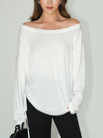 Off-Shoulder Long Sleeve Knit Top 4