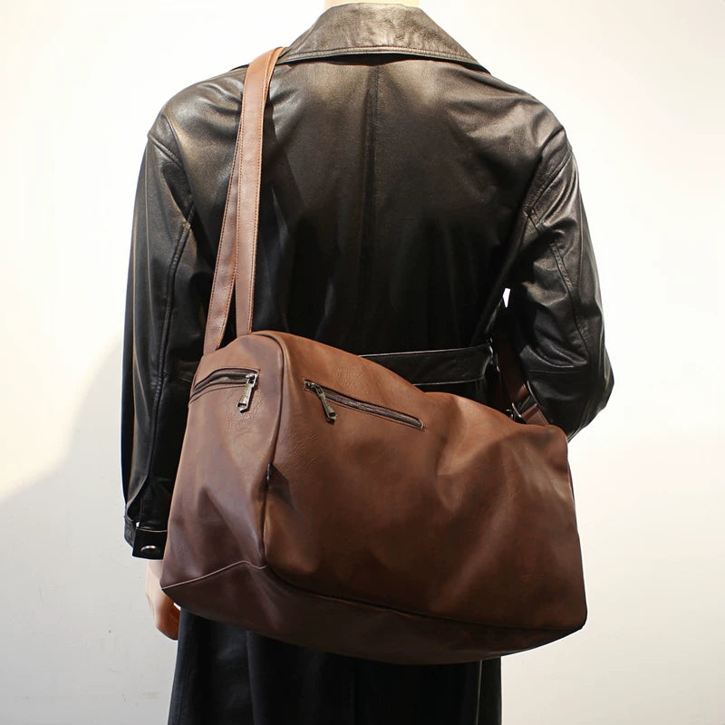 6187249210372, Large Capacity Faux Leather Crossbody Bag