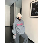 Oversized 3D Embroidered Hooded Sweatshirt 2