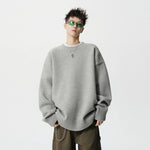 6135001722351,6135001722352,6135001722353,6135001722354,6135001722355, Oversized Crew Neck Knit Pullover Sweater