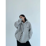 Oversized Double-Breasted Hooded Fleece Jacket 5