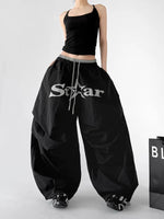 Oversized Drawstring Wide Leg Cargo Pants 2