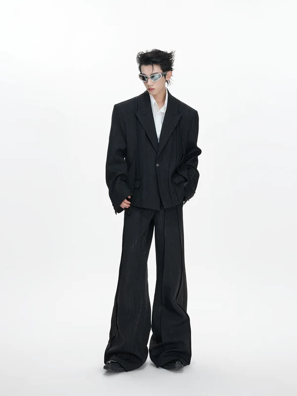 Oversized Pleated Suit Jacket and Pants 3