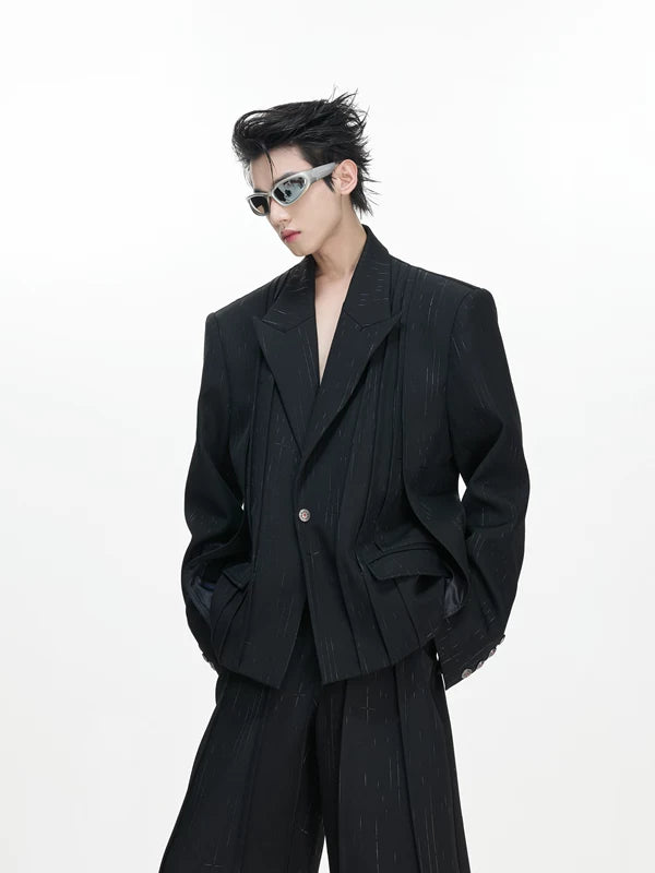 Oversized Pleated Suit Jacket and Pants 4