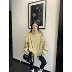 Oversized PU Leather Asymmetrical Coat 5