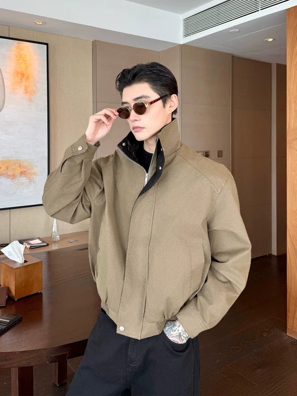 Oversized PU Leather Patchwork Casual Jacket 2