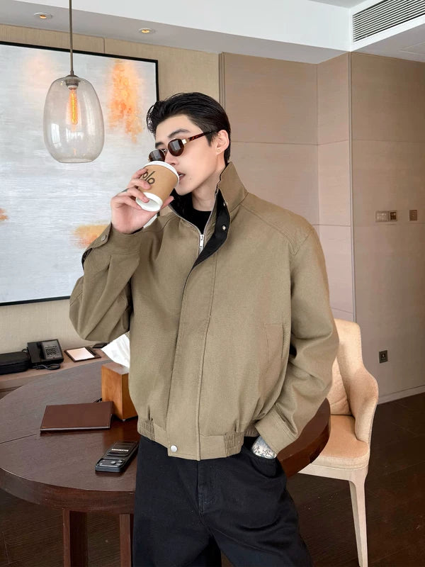 Oversized PU Leather Patchwork Casual Jacket 4