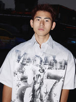 Oversized Street Style Graphic Short-Sleeve Shirt 4