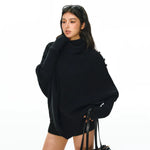 Oversized Turtleneck Knit Pullover Sweatshirt 2