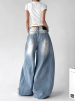 Oversized Wide Leg Floor Length Jeans Pants 4