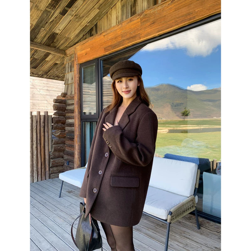 Oversized Wool Suit Jacket Blazer 5