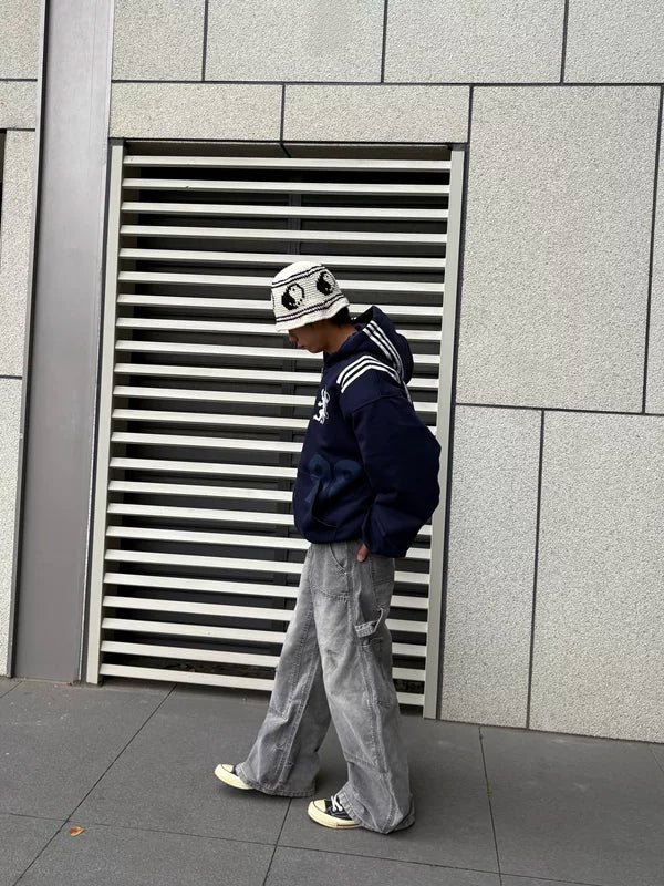 Oversized Zip-Up Hooded Sweatshirt Jacket 3