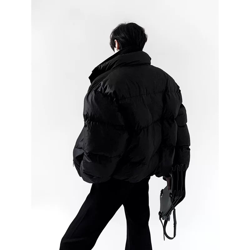 Padded Stand Collar Short Winter Jacket 2