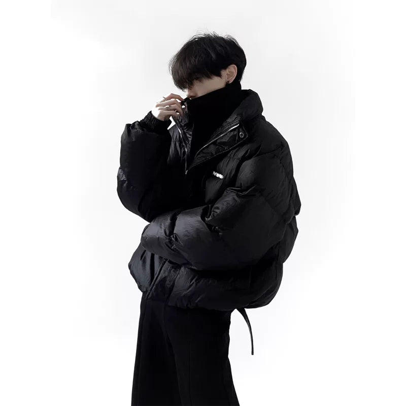 Padded Stand Collar Short Winter Jacket 3