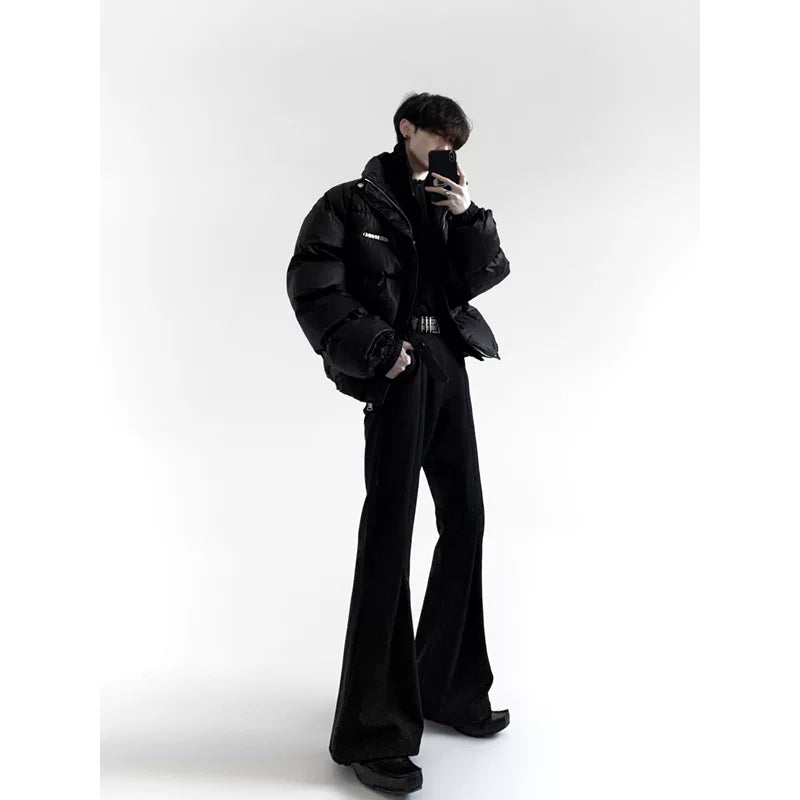 Padded Stand Collar Short Winter Jacket 4