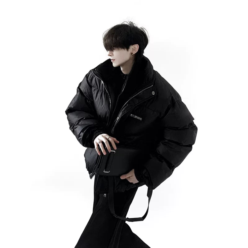 Padded Stand Collar Short Winter Jacket 5