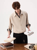 Paisley Trim Faux Two-Piece Shirt 2