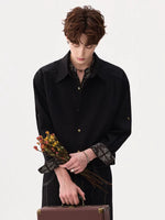 Paisley Trim Faux Two-Piece Shirt 3